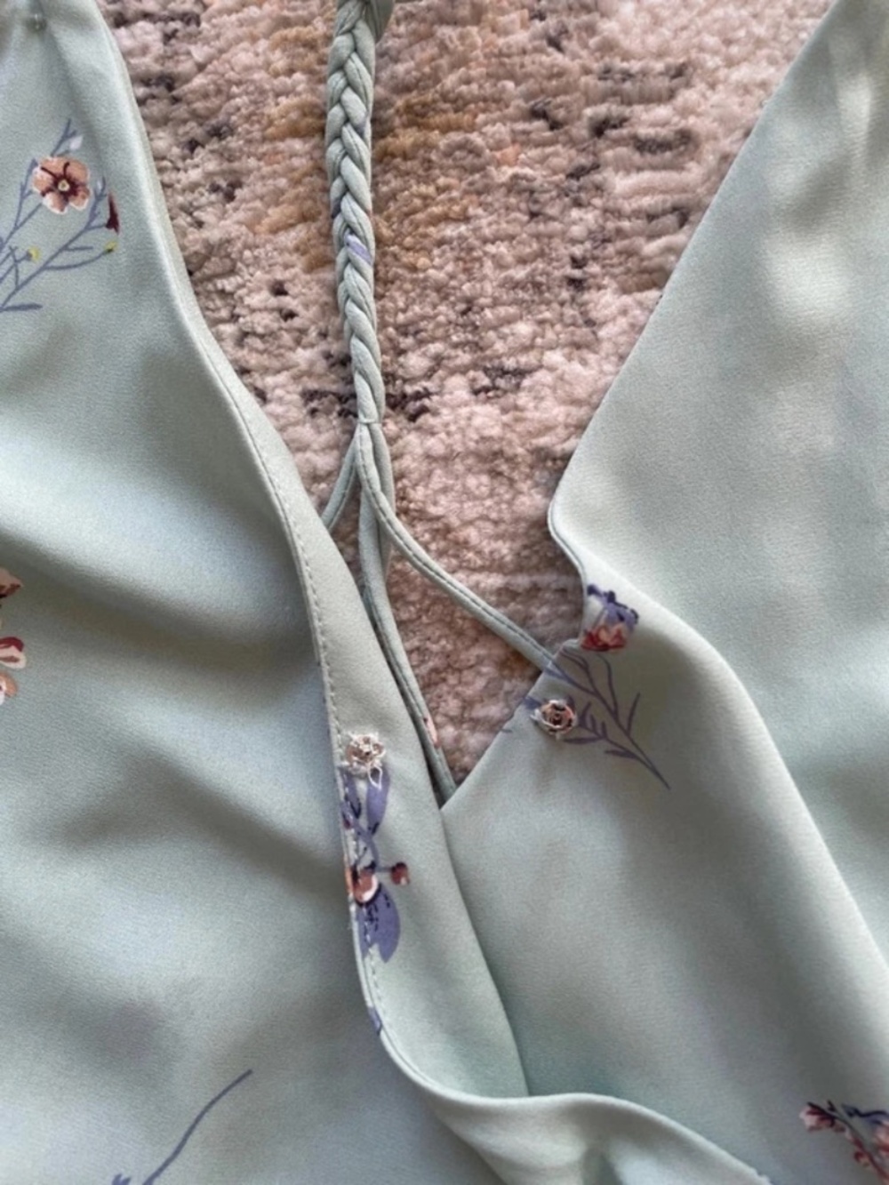 H&M Seagreen Floral Dress - Picture 6 of 9